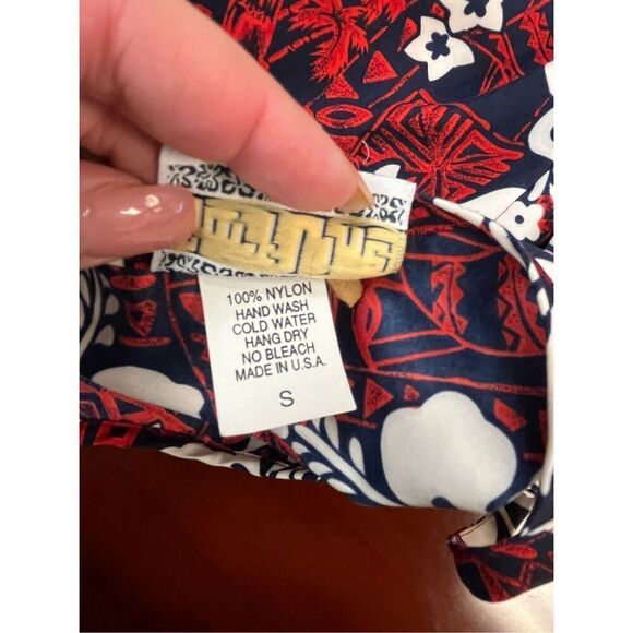 Surf Line Vintage Red & Blue Hawaiian Sun Dress sz S EUC - Picture 7 of 7